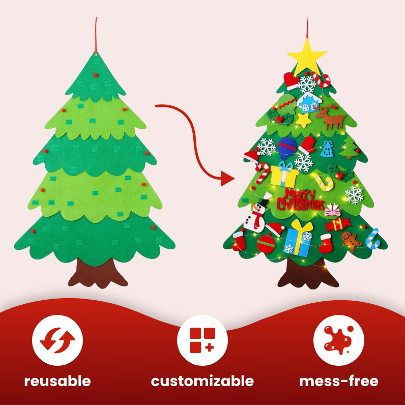 Interactive Felt Christmas Tree